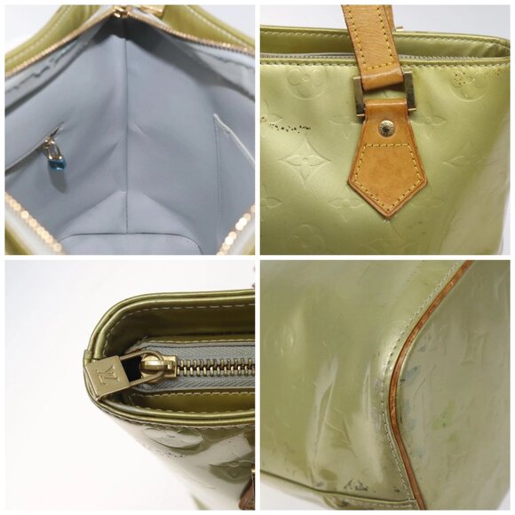 LOUIS VUITTON Monogram Vernis Houston Hand Bag Gris - Picture 11 of 14